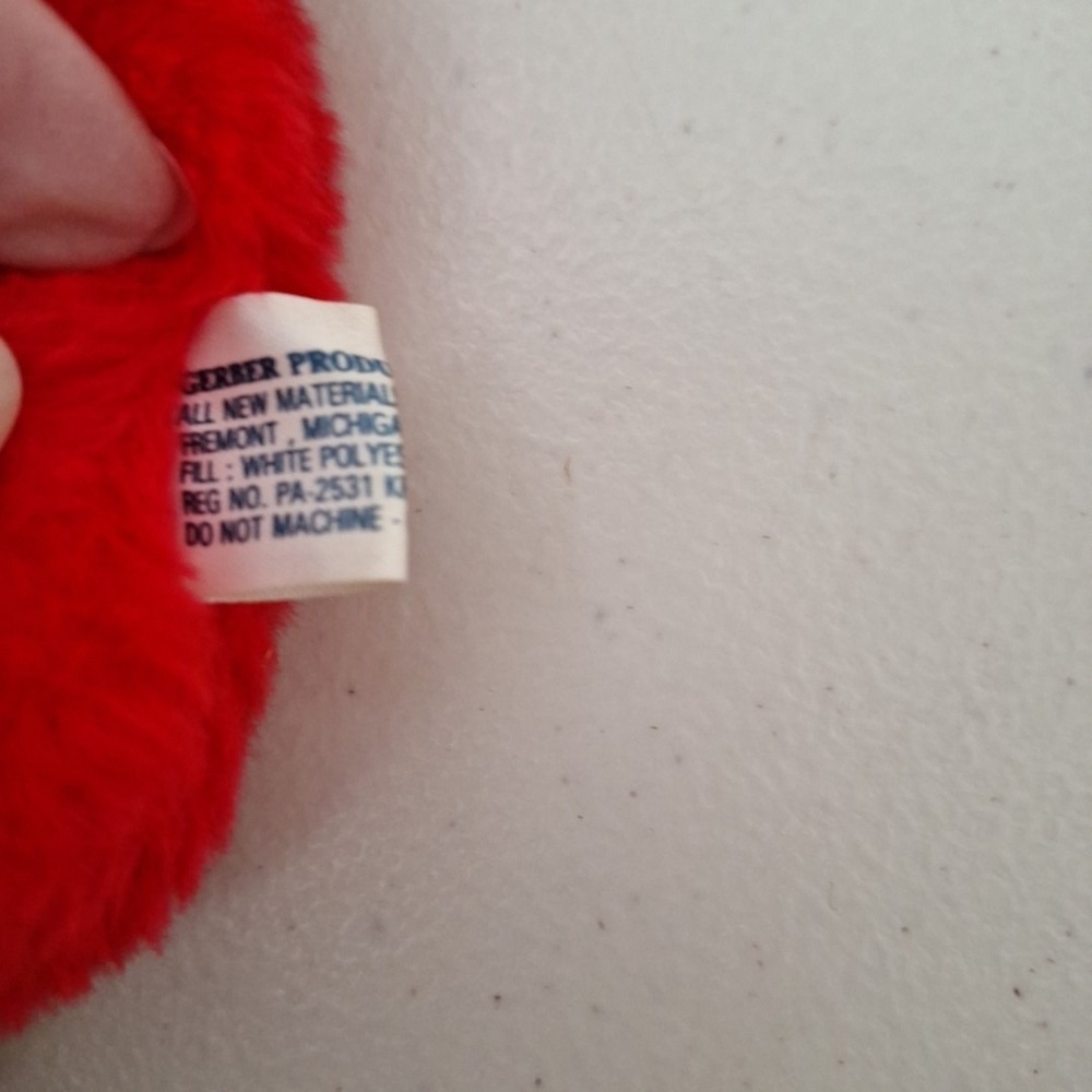 Vintage 1980's Gerber Products Company GIRL TEDDY BEAR Christmas Stocking 16" - Picture 8 of 9